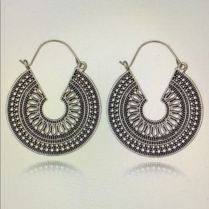 Silver Boho Geometric Fashion Earrings